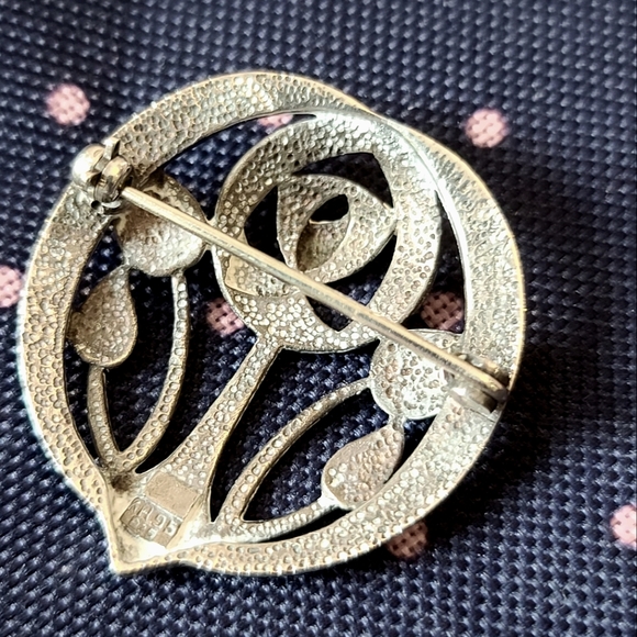 Vintage Sterling Silver Rennie Mackintosh Glasgow Modernist Rose Brooch - Picture 2 of 3